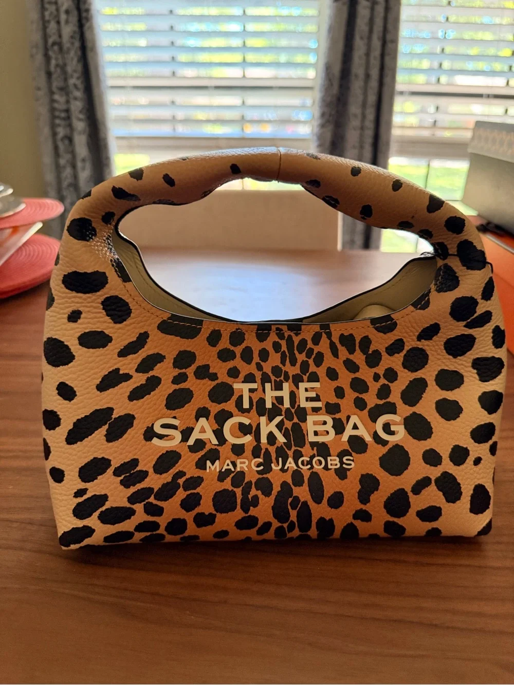 Marc Jacobs Leopard Print Mini Sack Bag in Tan & Black - Picture 1 of 14